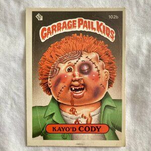 Garbage Pail Kids Card 1986 Topps - 102b Kayo'd Cody